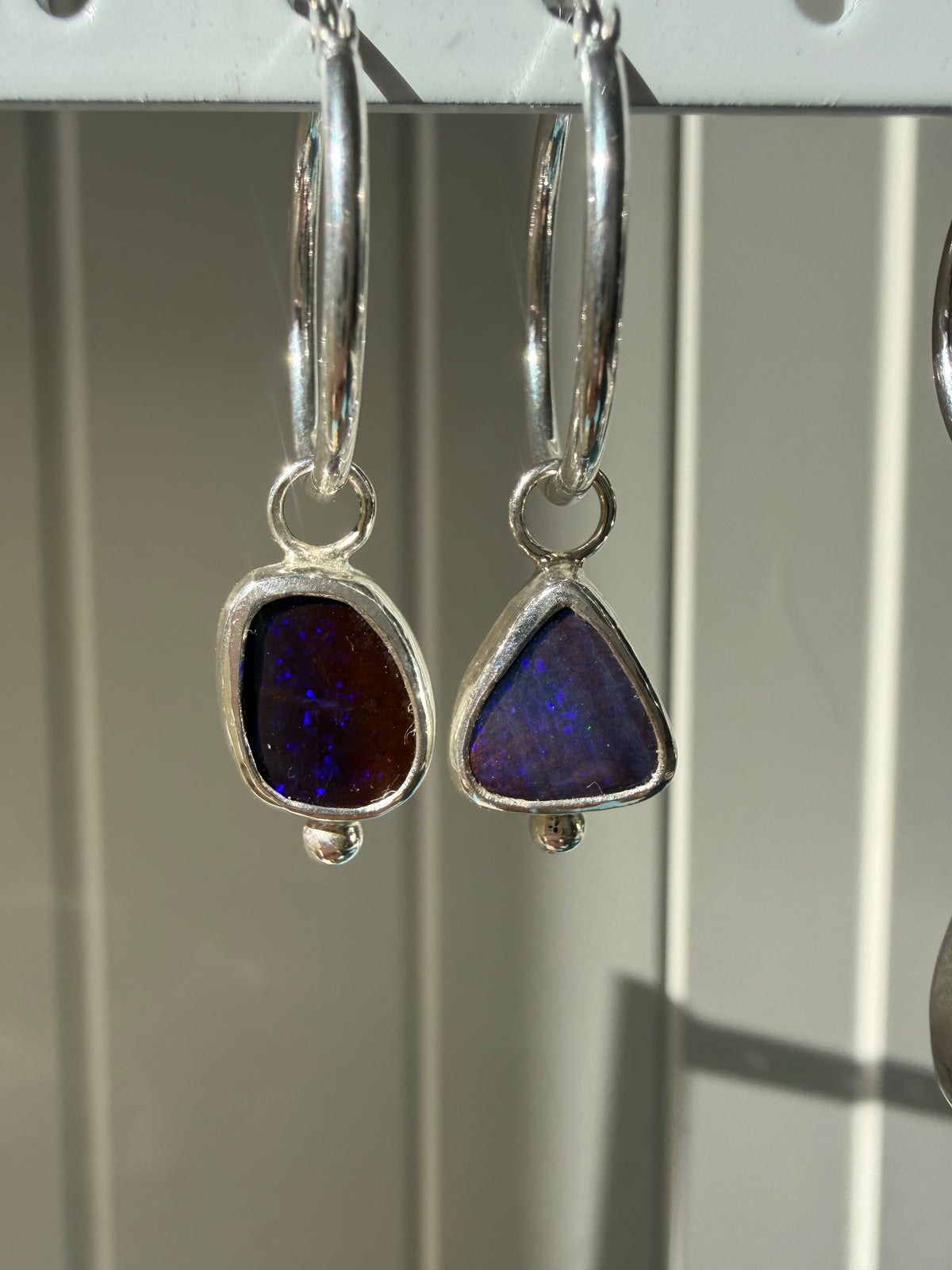 Opal drop earrings