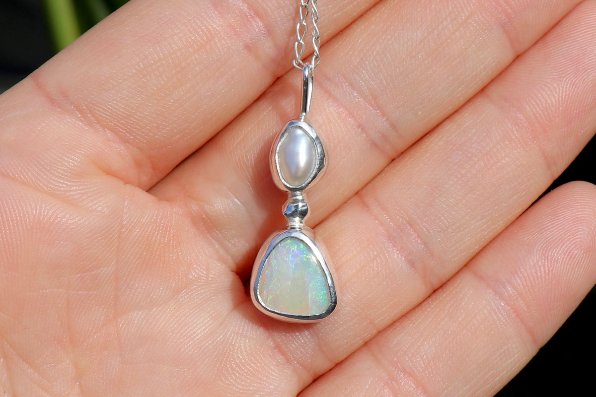 Pearl Opal pendant