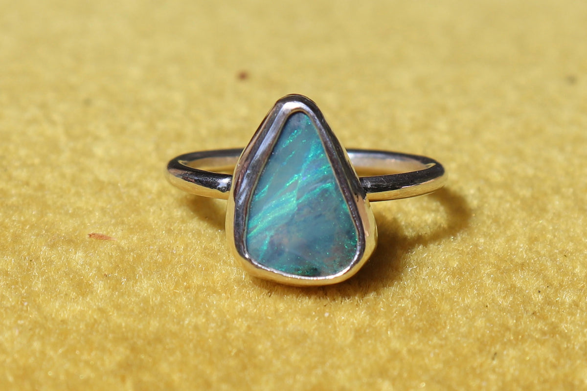 Blue opal ring