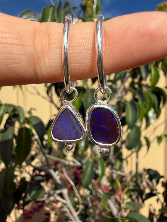 Opal drop earrings